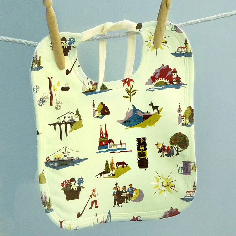 Vintage baby bib - Travel