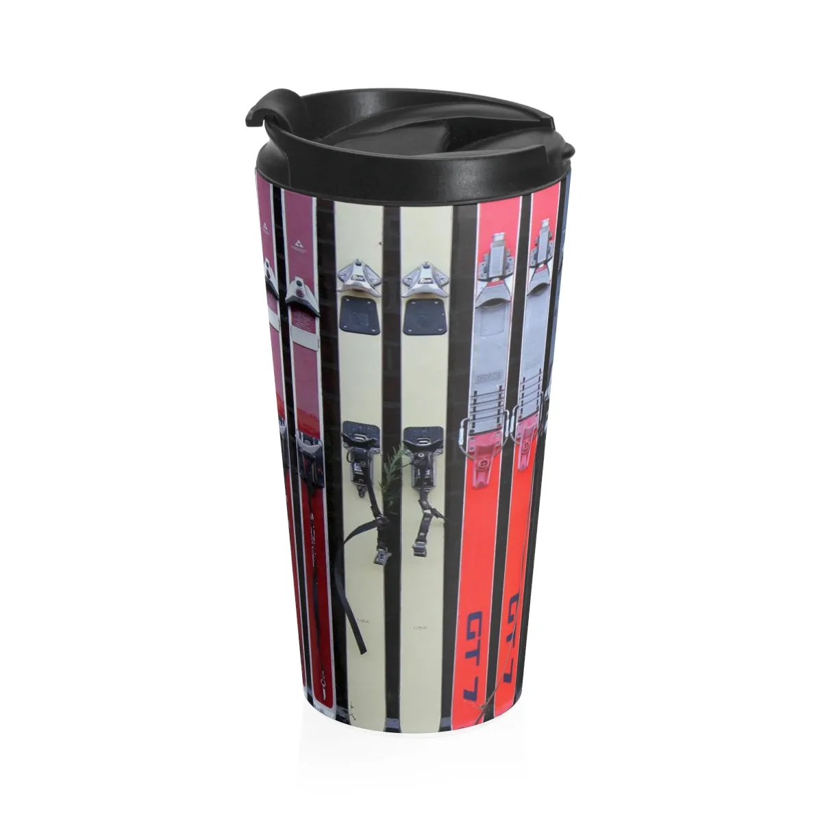 Vintage Skis - Stainless Steel Skiing Travel Mug