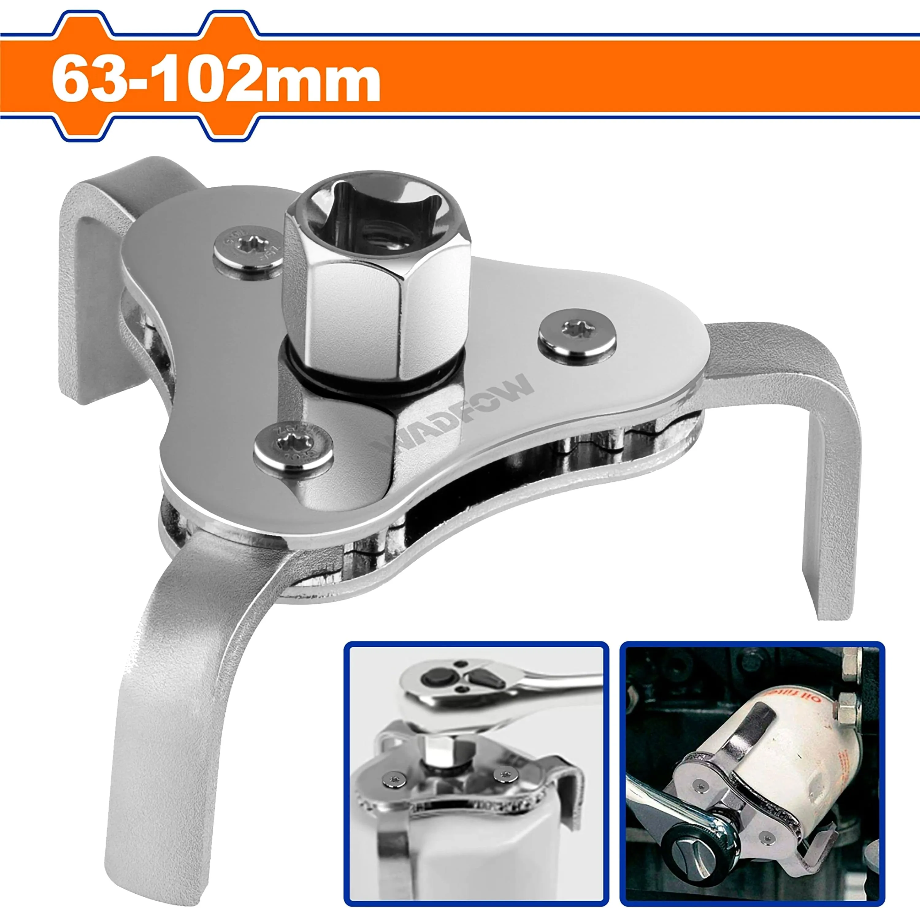 Wadfow 3 Jaw Oil Filter Wrench - WUL1401