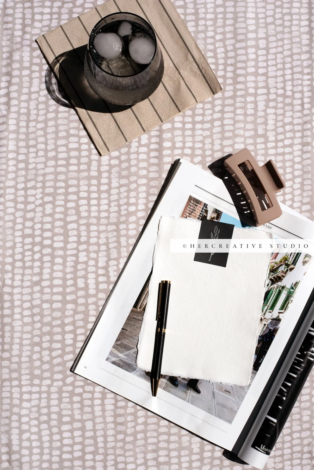 Water, Hair Clip & Notepaper, Stock Image