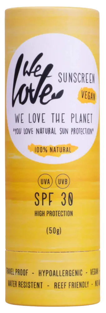We Love the Planet 100% Natural Sunscreen SPF30 50g (Stick)