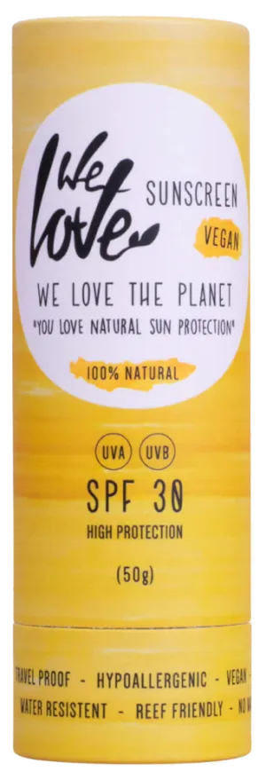 We Love the Planet 100% Natural Sunscreen SPF30 50g (Stick)