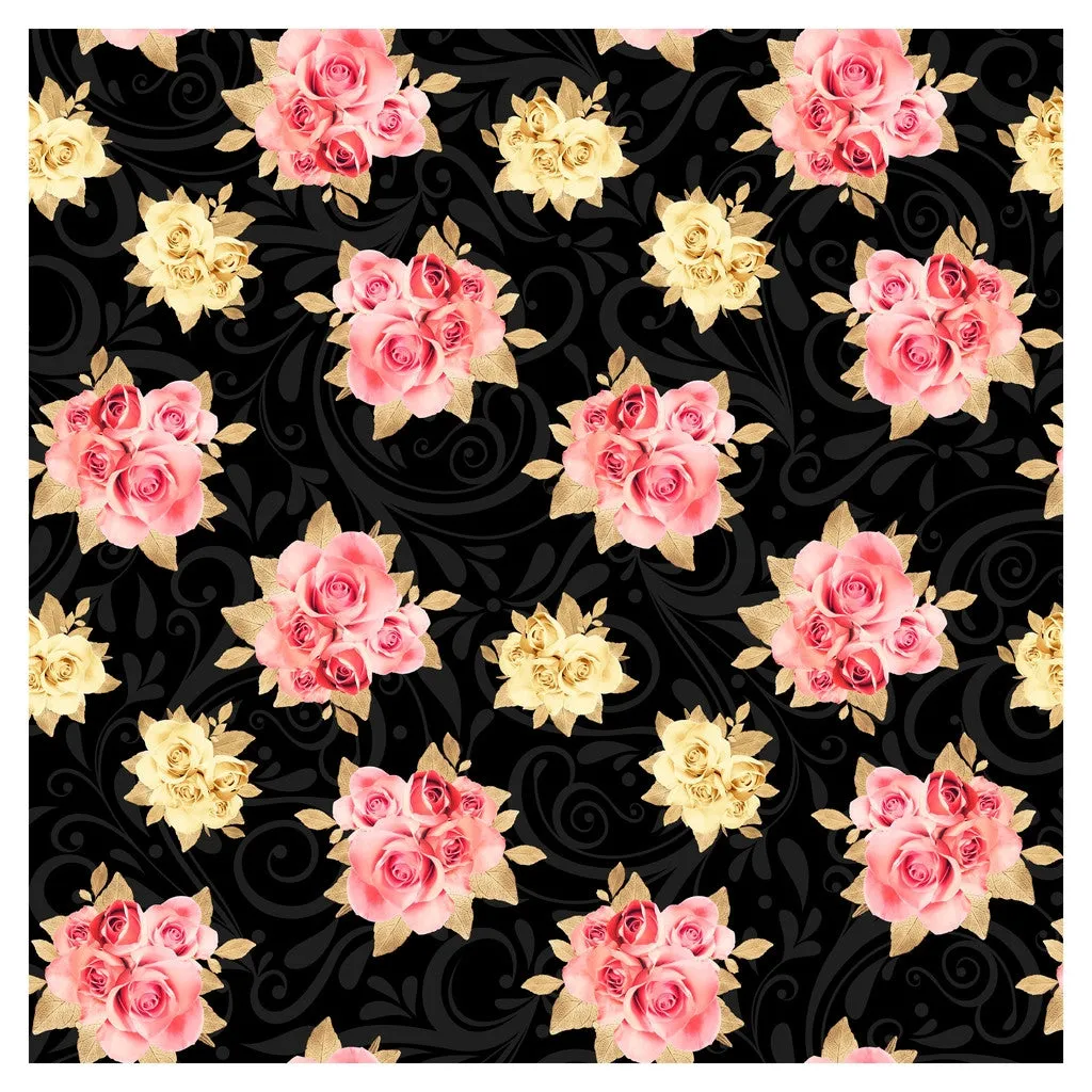 Wedding Golden Roses Heat Transfer Vinyl Sheet