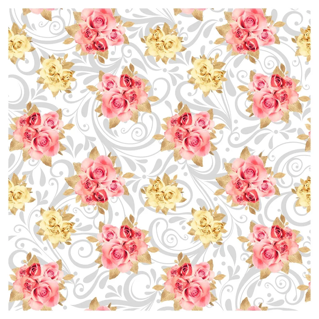 Wedding Golden Roses Heat Transfer Vinyl Sheet