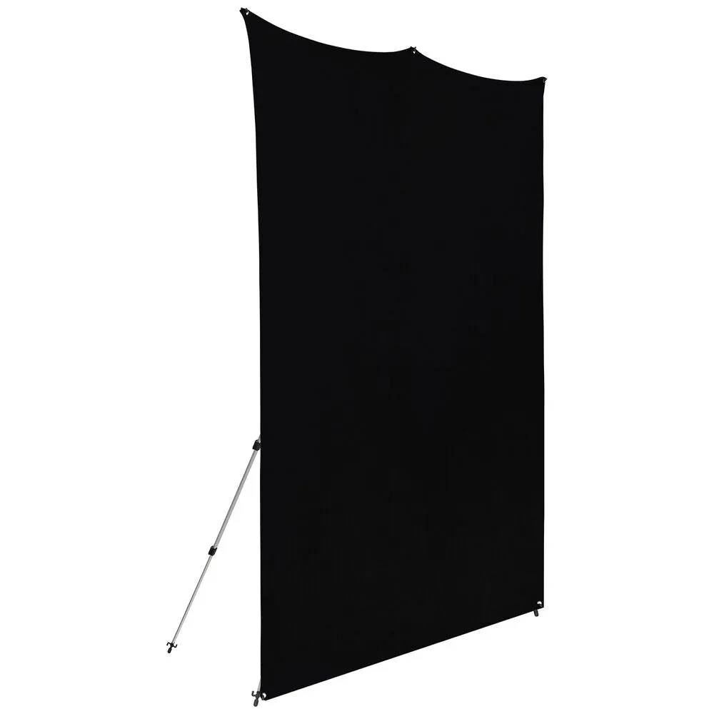 Westcott X-Drop Pro Fabric Backdrop Kit | Rich Black, 8 x 8'