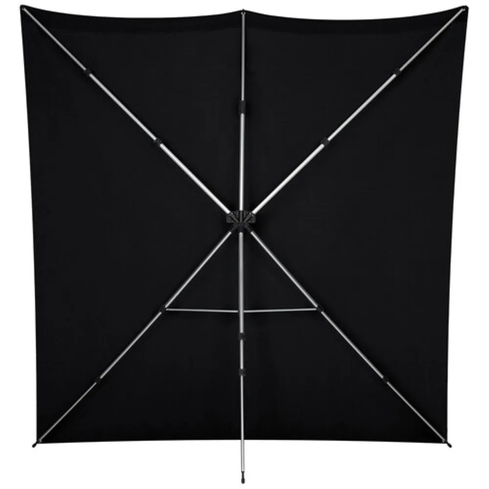 Westcott X-Drop Pro Fabric Backdrop Kit | Rich Black, 8 x 8'
