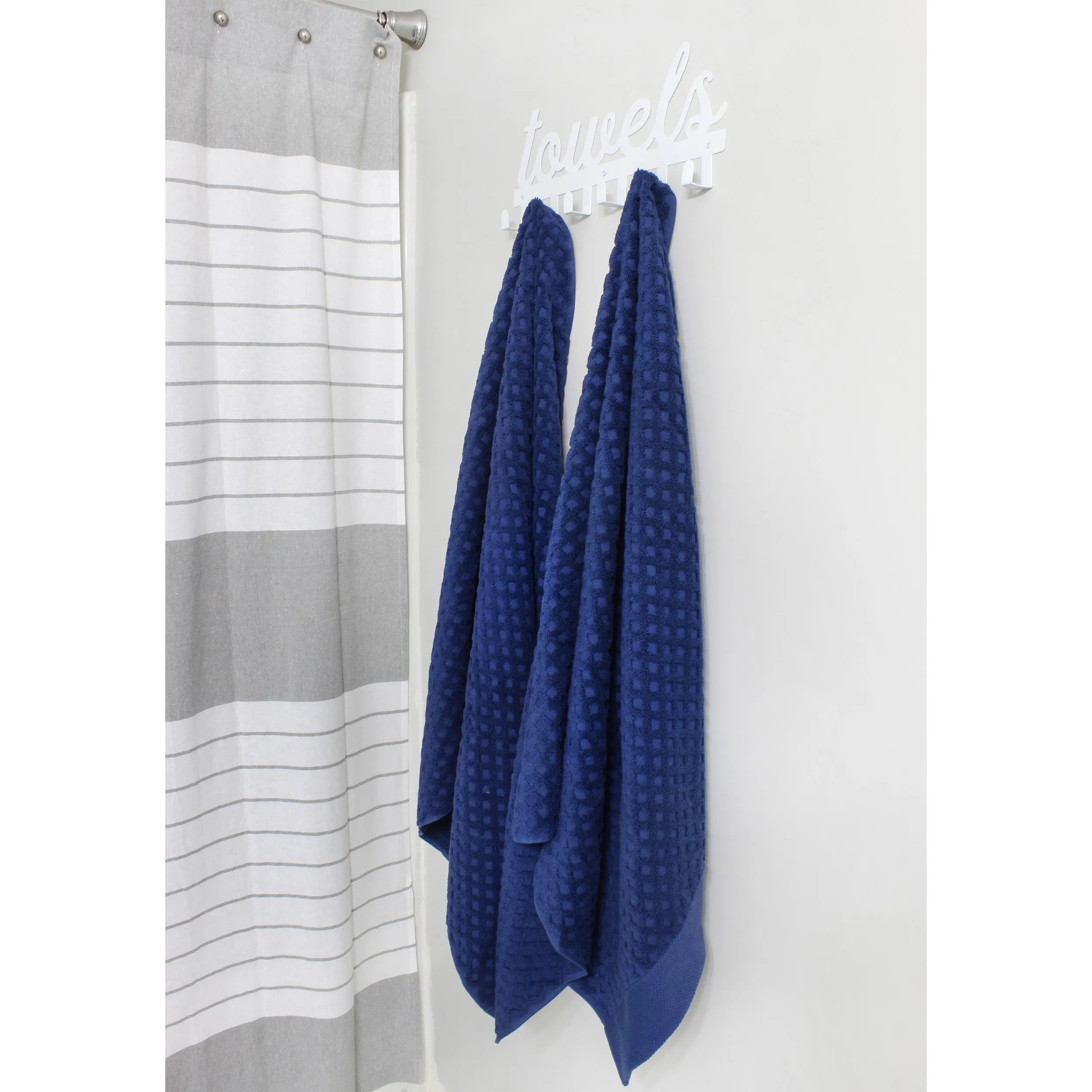 White Towel Hanger w/6 Hooks (Case of 30)