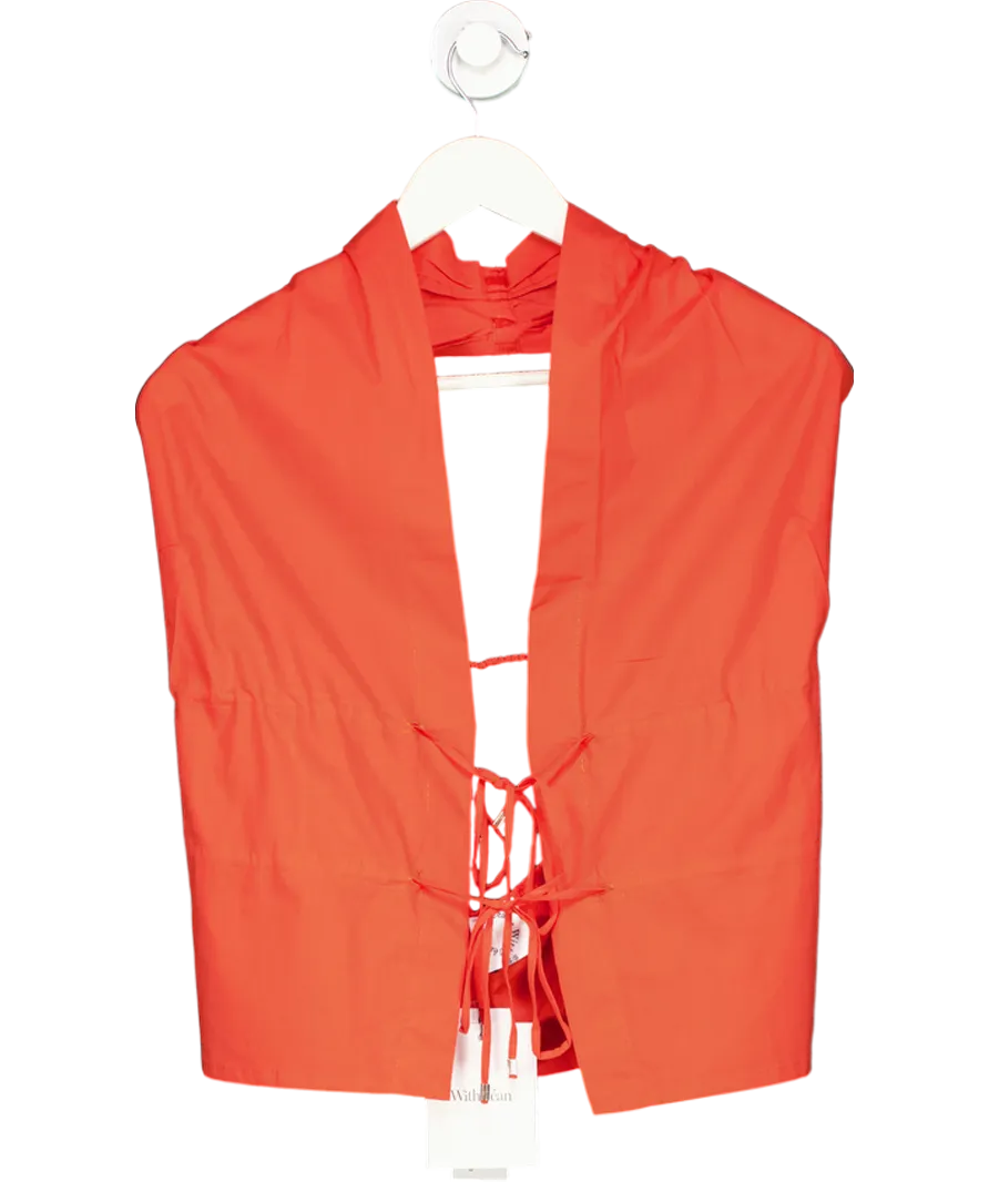 With Jean Orange Lindos Top UK XS/S