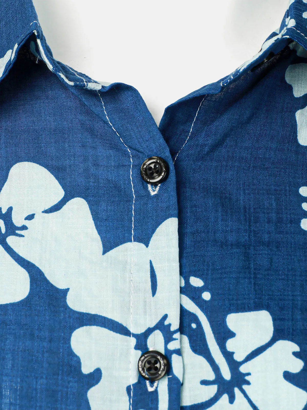 Women's Floral Print Blouse Flower Hawaiian Cotton Summer Aloha Short Sleeve Shirt