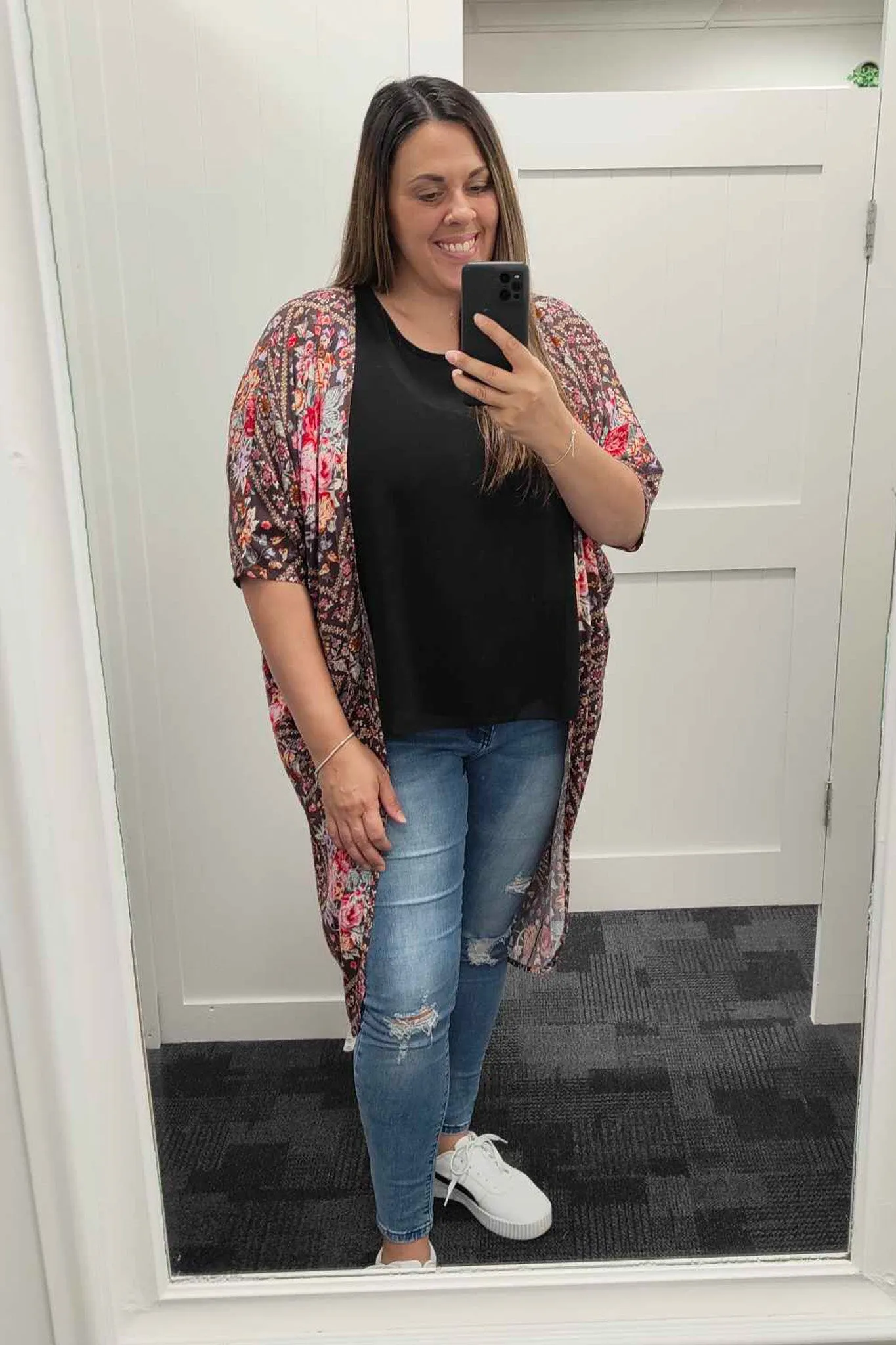 Woodland Floral - Long Patterned Kimono