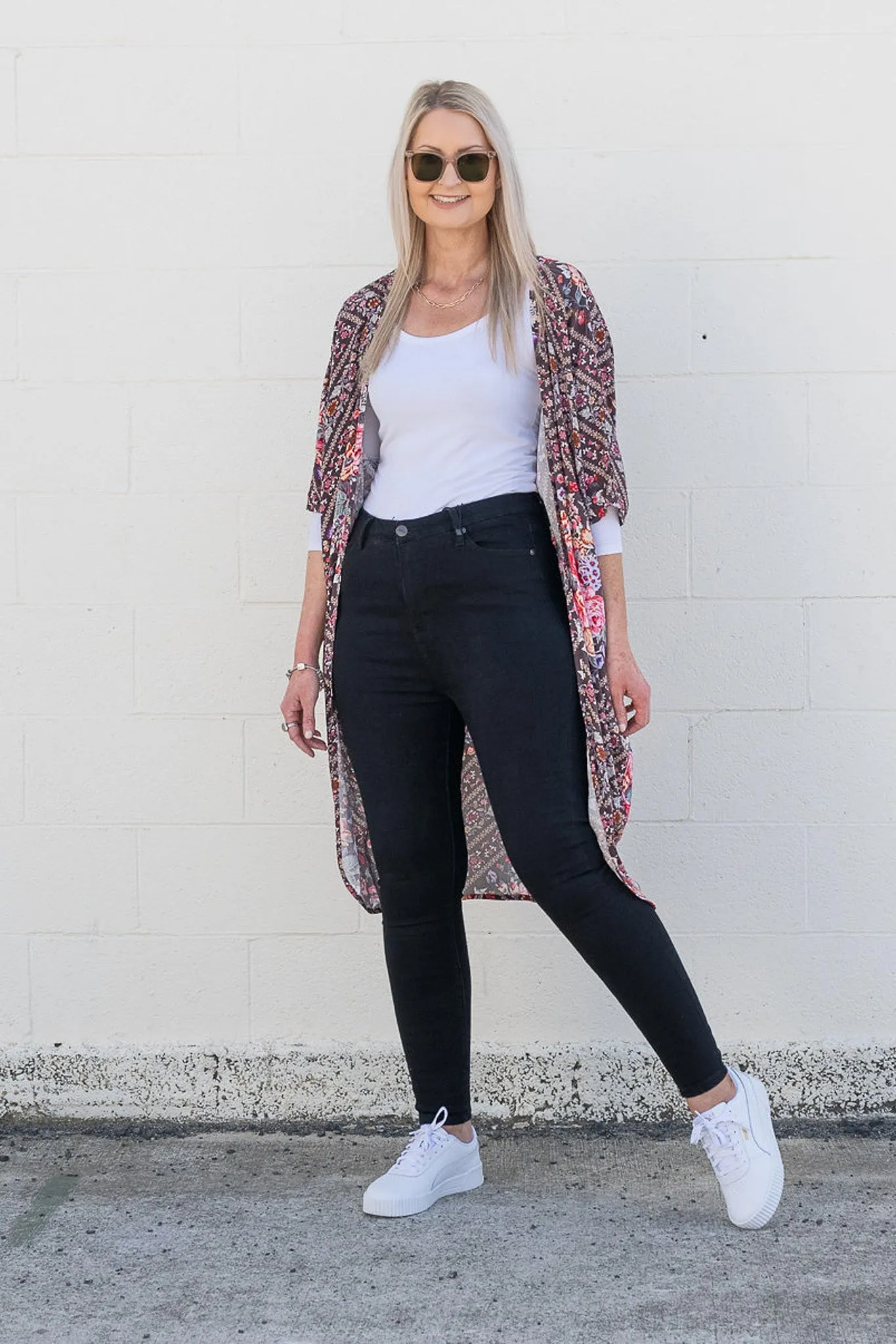 Woodland Floral - Long Patterned Kimono