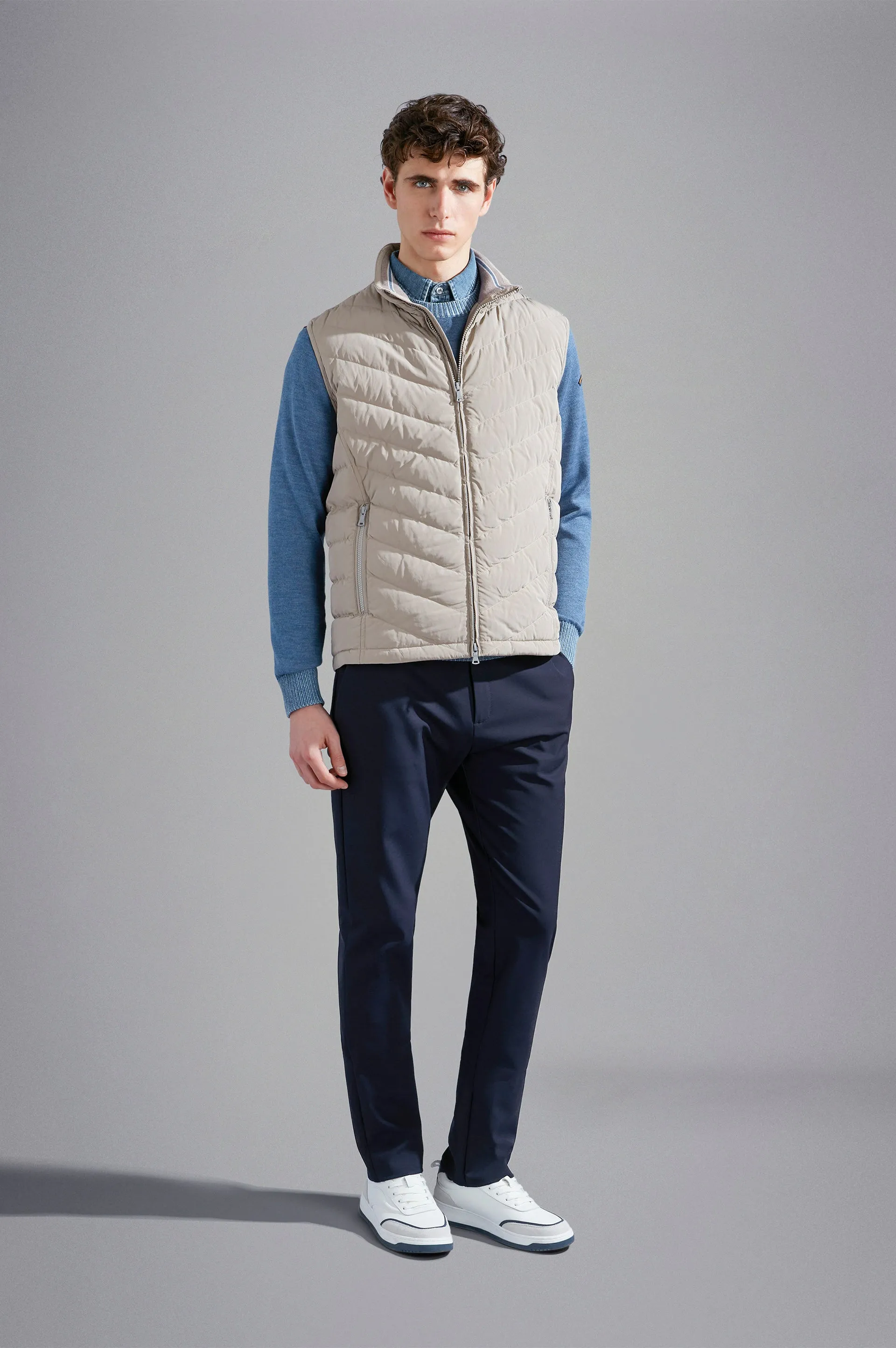 Wool Crewneck Sweater with Contrast