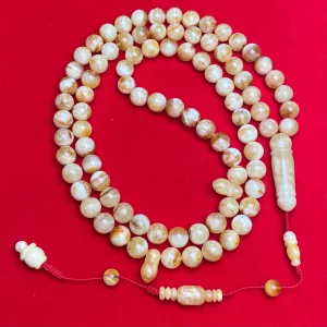 YELLOW/WHITE AMBER MISBAHA 10,3mm 58,6g