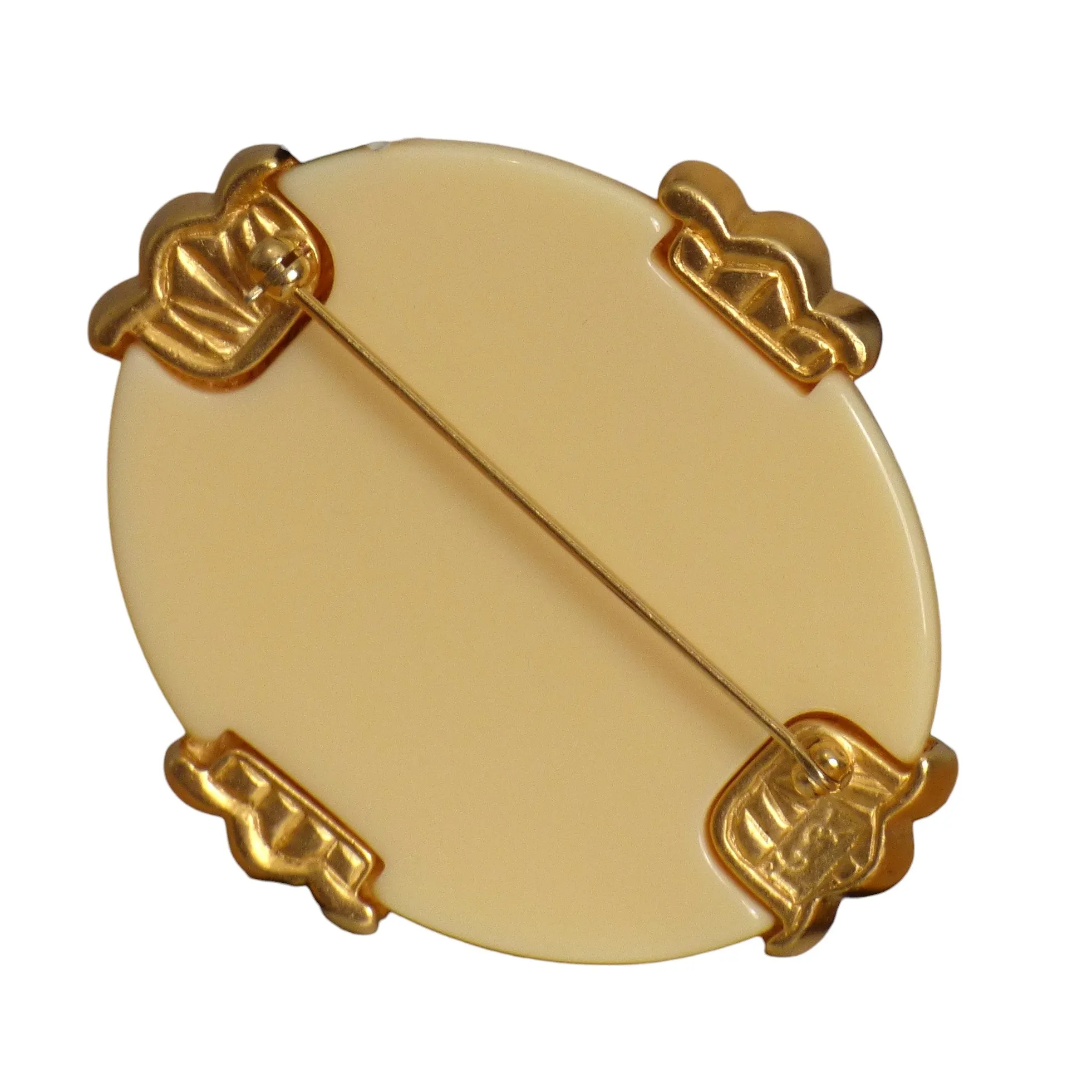 YVES SAINT LAURENT- 1980s Resin & Metal Parure
