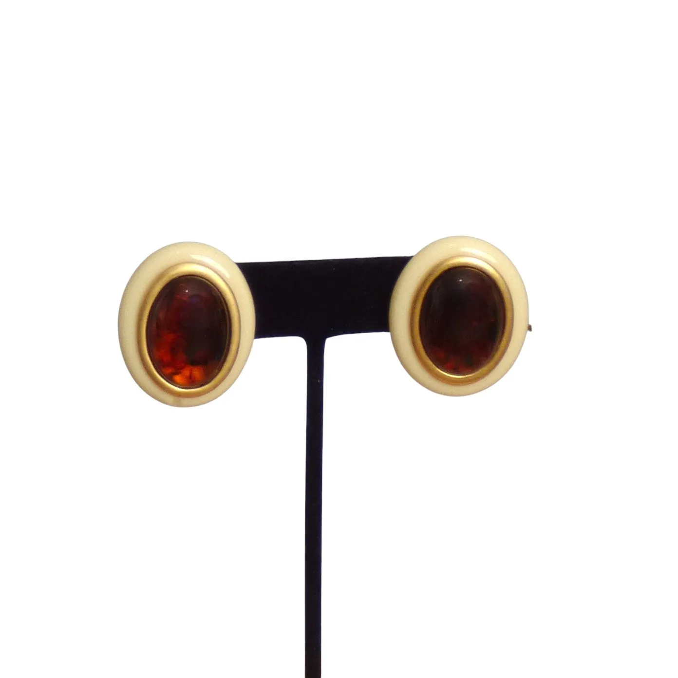 YVES SAINT LAURENT- 1980s Resin & Metal Parure